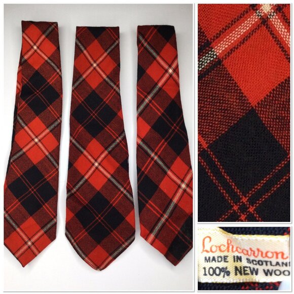 plaid wool ties